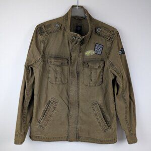 Harley Davidson Men's XL Patch Cargo Casual Jacket Dark Olive